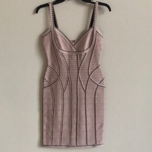 Herve Leger Zehra Bare Combo Jacquard Dress - Picture 5 of 8